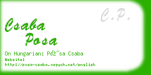 csaba posa business card